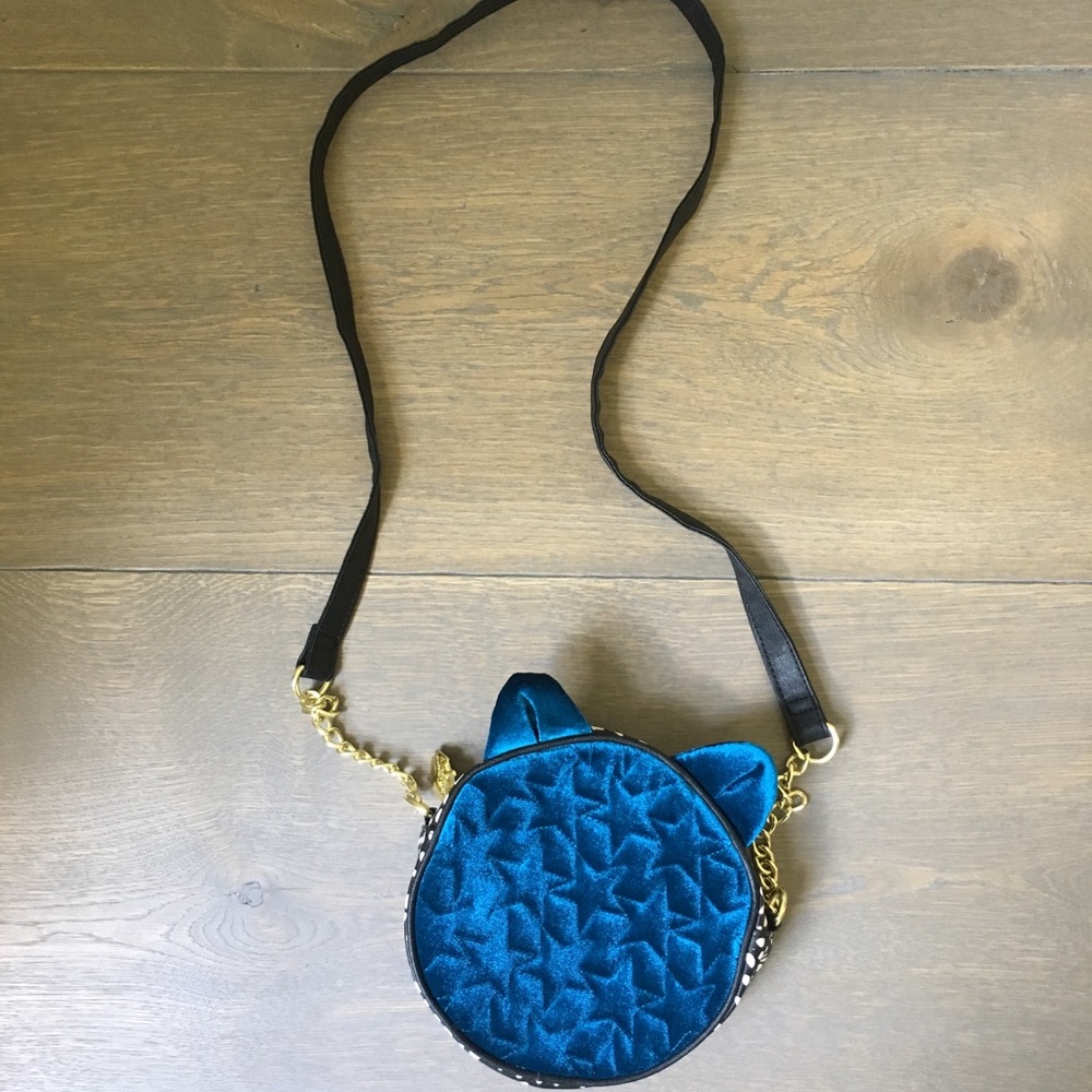 Betsey Johnson Blue Cat-Ear Purse